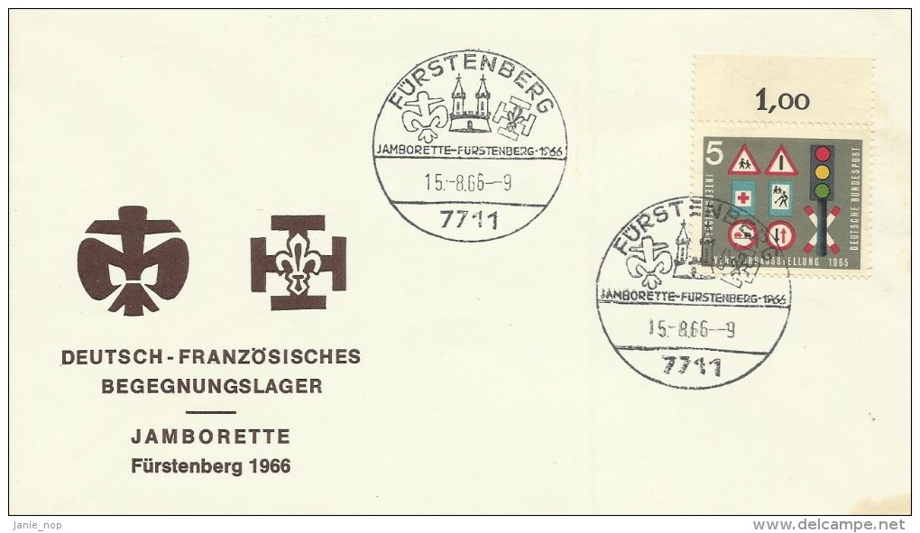 Germany 1966 German French Jamborette Souvenir Cover - Covers & Documents