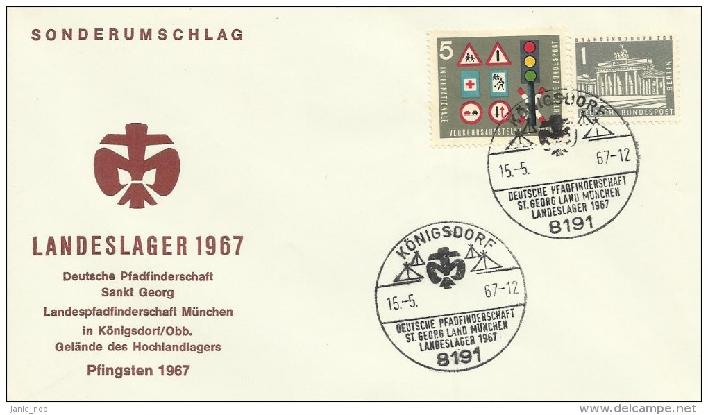 Germany 1967 Landeslager Scout Souvenir Cover - Brieven En Documenten
