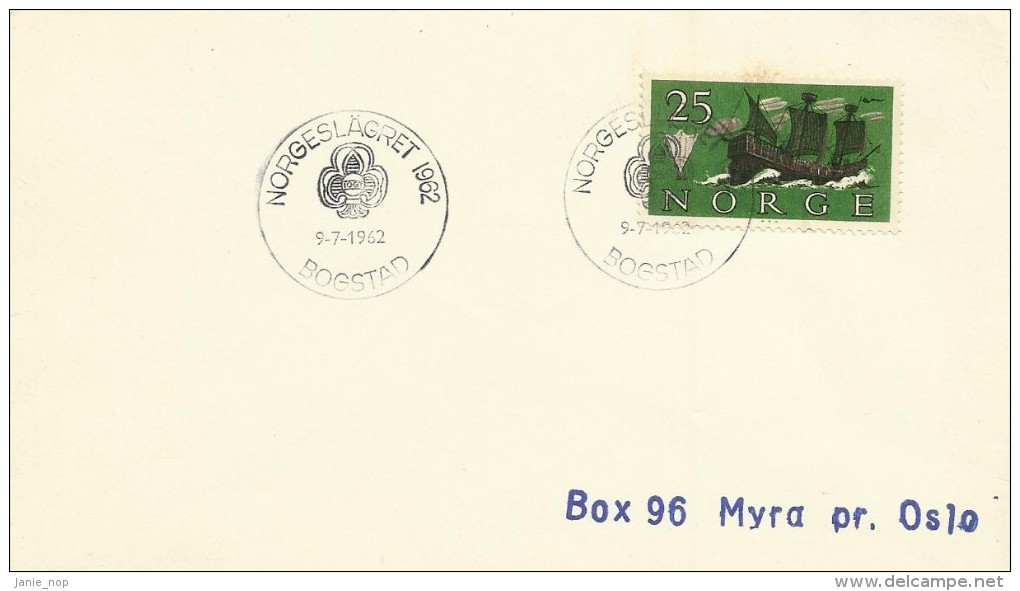 Norway 1962 Bogstad Scouts Meeting Souvenir Cover - Lettres & Documents
