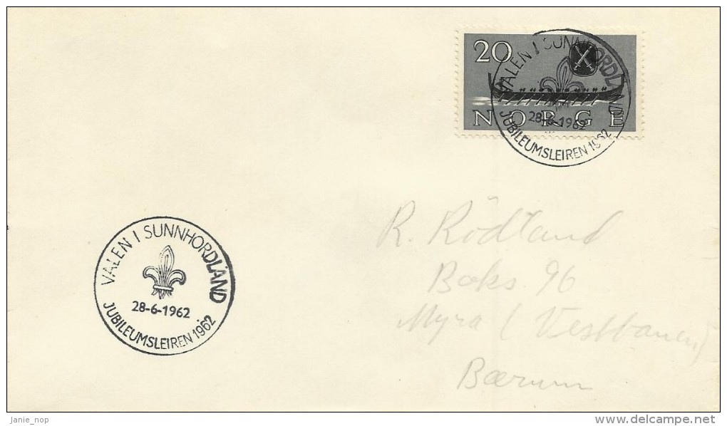 Norway 1962 Scout  Jubilee Souvenir Cover - Briefe U. Dokumente