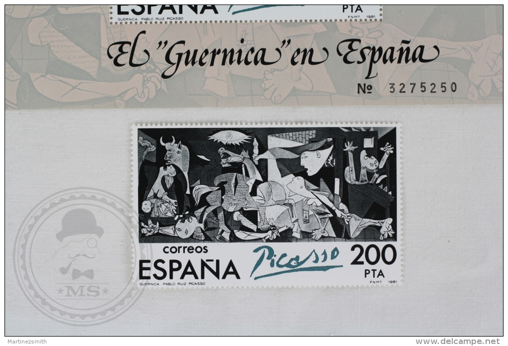 Spain Mini Sheet & Stamp - Centenary Of Picasso 200 Ptas 1973 - The "Guernica" In Spain - Blocchi & Foglietti