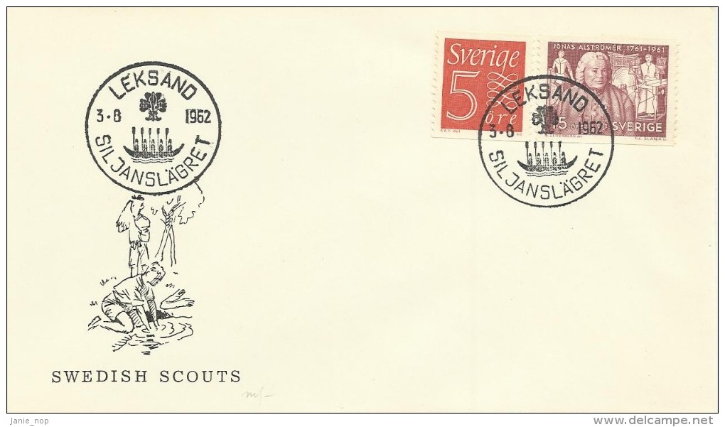 Sweden 1962 Leksand  Swedish Scouts Souvenir Cover - Cartas & Documentos