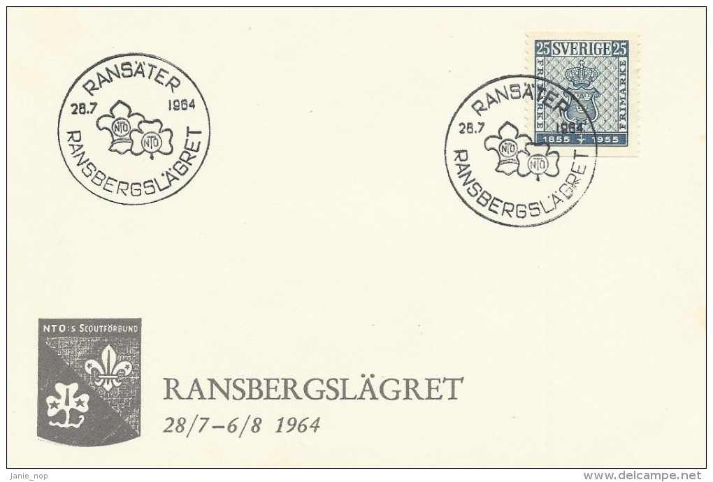 Sweden 1964 Ransbergslagret Scout Cover - Brieven En Documenten