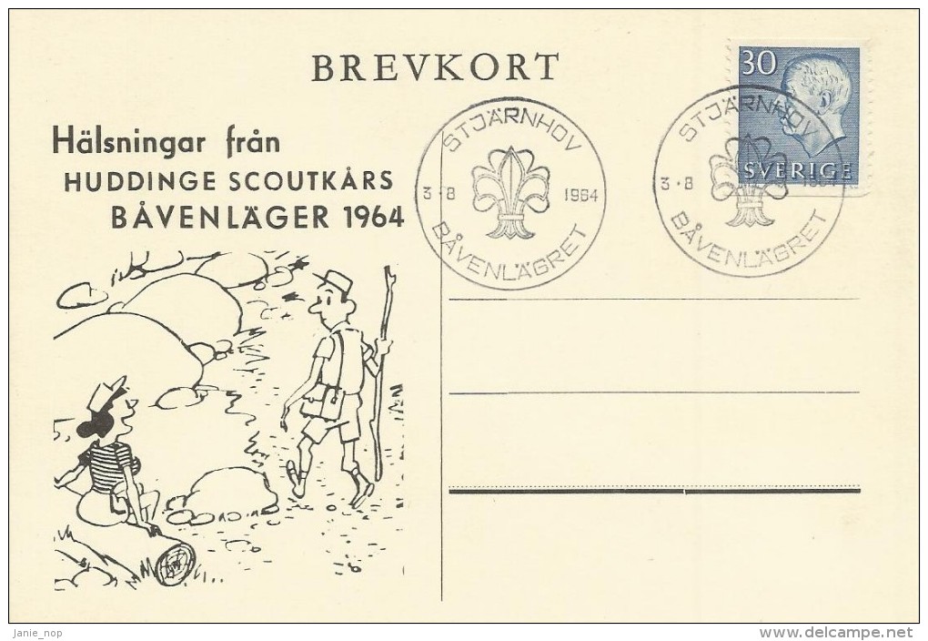 Sweden 1964 Scouts Souvenir Cover - Brieven En Documenten