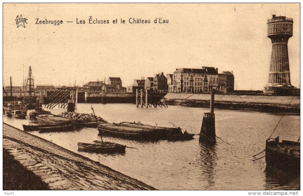 BELGIQUE - FLANDRE OCCIDENTALE - ZEEBRUGGE - Les Ecluses Et Le Château D'Eau. - Zeebrugge