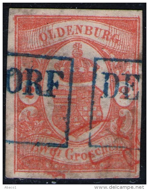 Dedesdorf + London Auf 2 Groschen Zinnober - Oldenburg Nr. 13 Mit Abart - Geprüft - Oldenburg