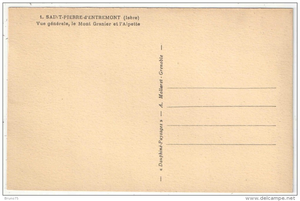 38 - SAINT-PIERRE-D'ENTREMONT - Vue Générale, Le Mont Granier Et L'Alpette - AM 1 - Saint-Pierre-d'Entremont