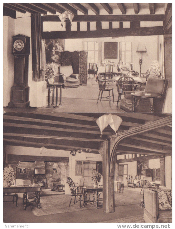 CHIDDINGFOLD -THE CROWN INN. 2 INTERIOR CARDS - Surrey