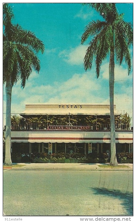 TESTAS  RESTAURANT   , 221 , ROYAL Poinciana  Way  ( Voir Verso ) - Palm Beach