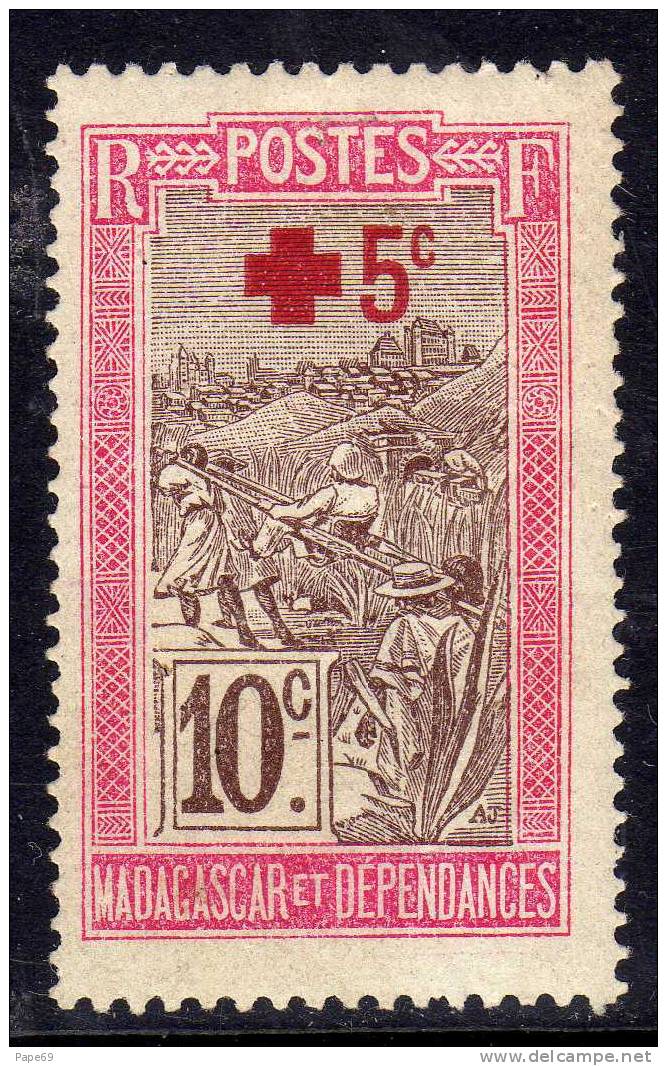 Madagascar N° 121 X Surtaxe Au Profit De La Croix Rouge : + 5 C. Sur 10 C. Charnière Moyenne  TB - Unused Stamps