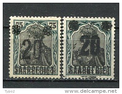 SARRE - Yv. N°  50b DOUBLE SURCHARGE  ** Et  50 *   20 S 75p  Cote  130 Euro  TBE  2 Scans - Unused Stamps
