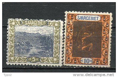 SARRE - Yv. N°  53*, 54 (*)  5p, 10p Cote  0,6 Euro  BE - Nuevos