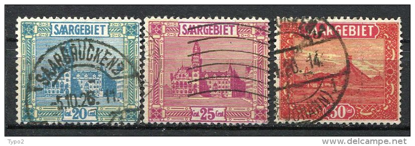 SARRE - Yv. N°  89,91,92  (o)  20c,25c,30c  Cote  1,5 Euro  BE - Gebraucht