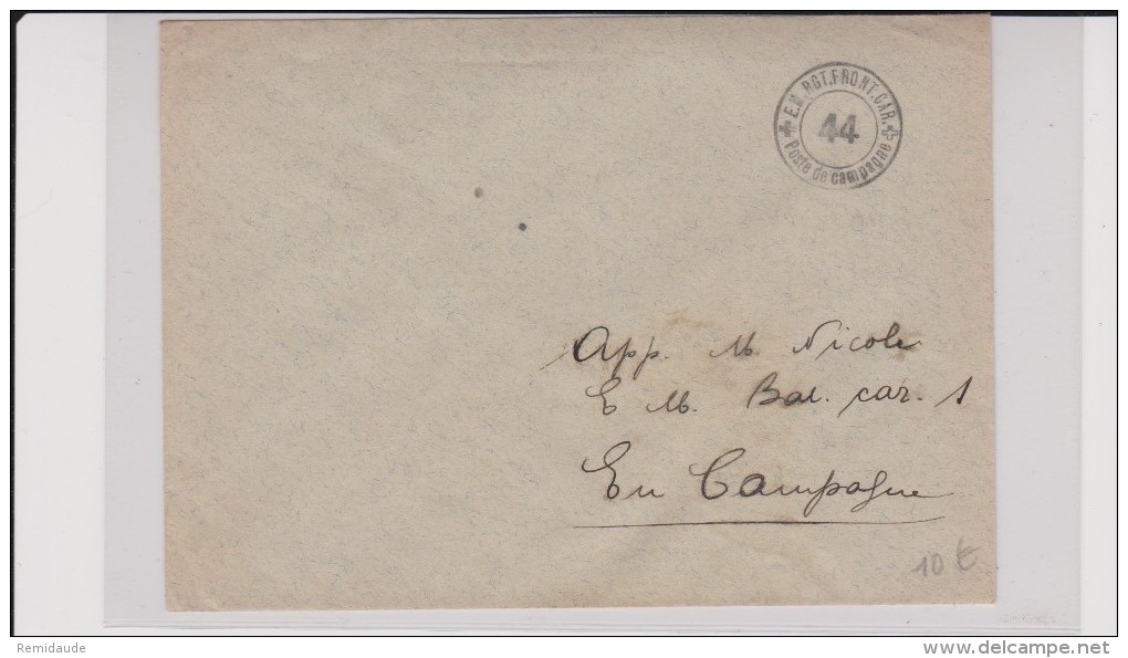 ENVELOPPE MILITAIRE SUISSE - E.M.RGT.FRONT.CAR. - POSTE DE CAMPAGNE - Cartas & Documentos