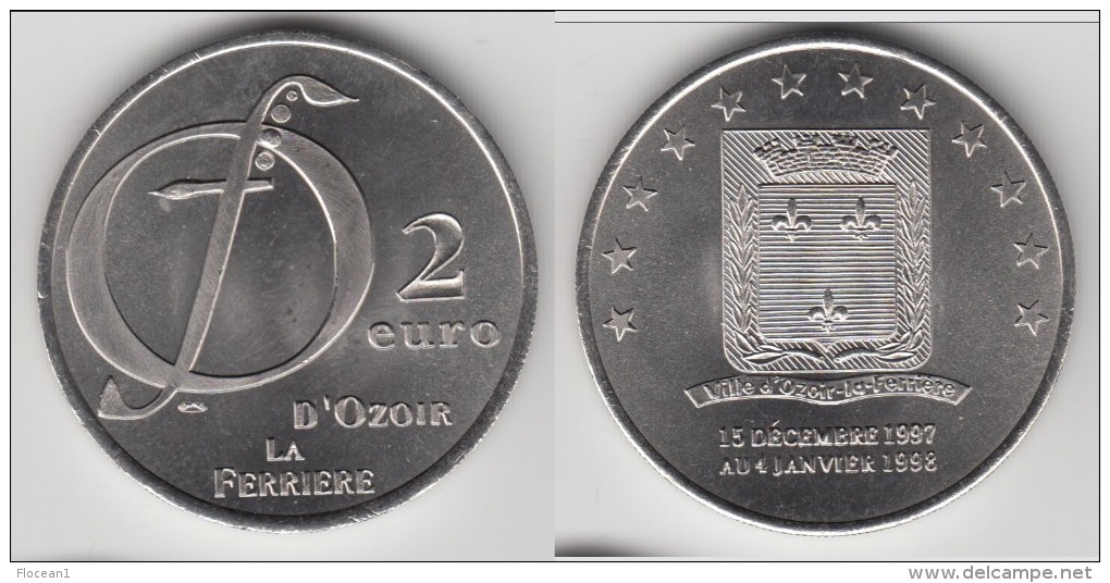 **** 2  EURO D'OZOIR LA FERRIERE 15 DECEMBRE 1997 AU 4 JANVIER 1998 - PRECURSEUR EURO **** EN ACHAT IMMEDIAT !!! - Euro Delle Città