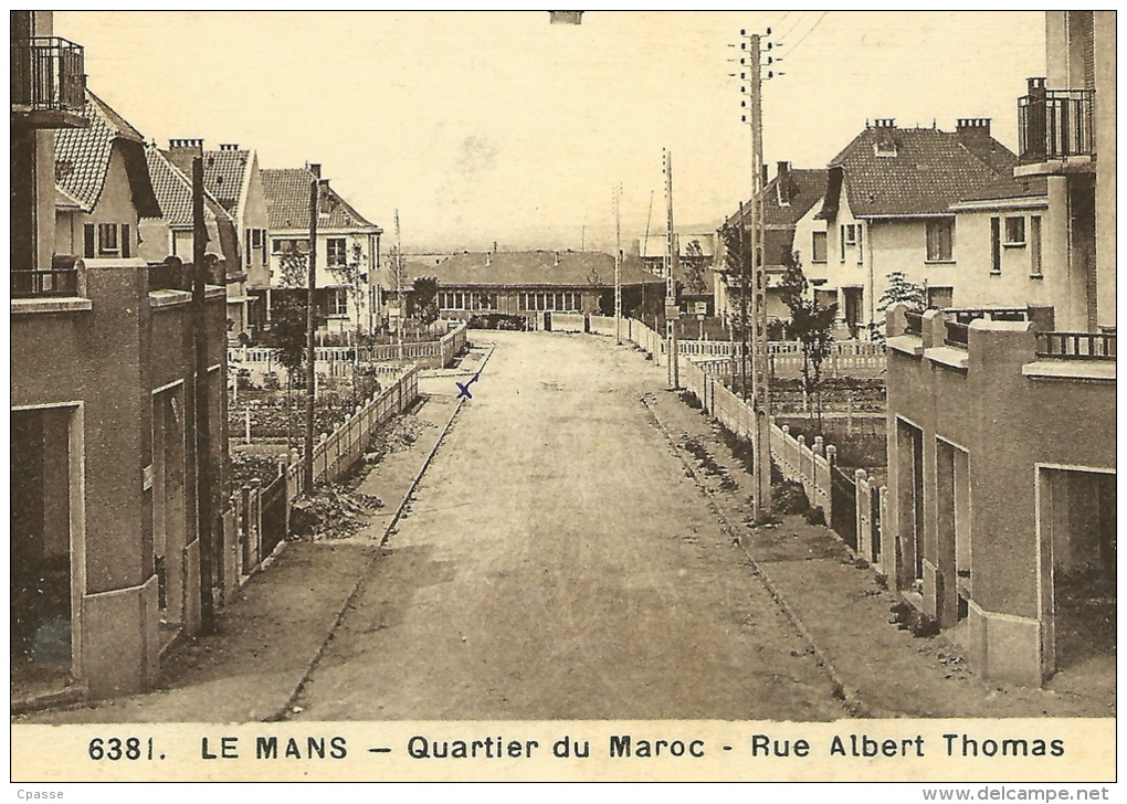 CPA 72 LE MANS Sarthe - Quartier Du Maroc - Rue Albert Thomas (voir Texte) - Le Mans