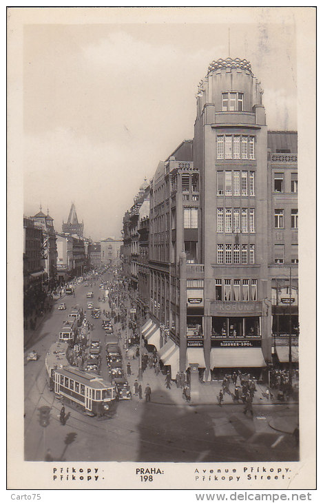 Tchéquie - Praha - Prikopy Avenue - Chemins De Fer Tramway / 1920 - Tchéquie