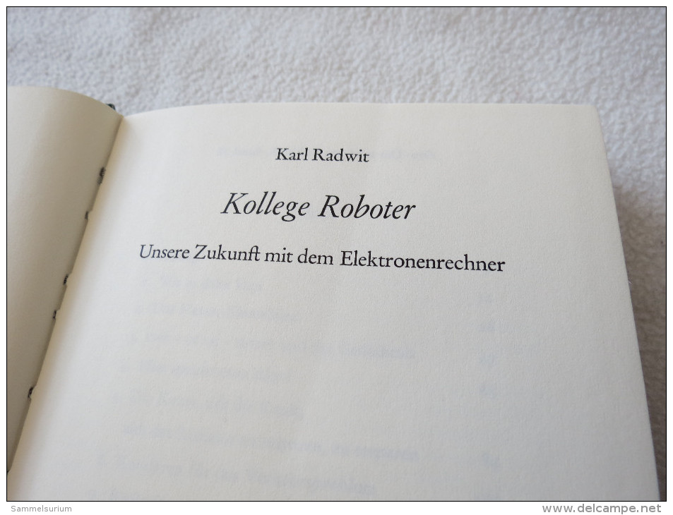 Karl Radwit "Kollege Roboter" Unsere Zukunft Mit Dem Elektronenrechner - Verkehr