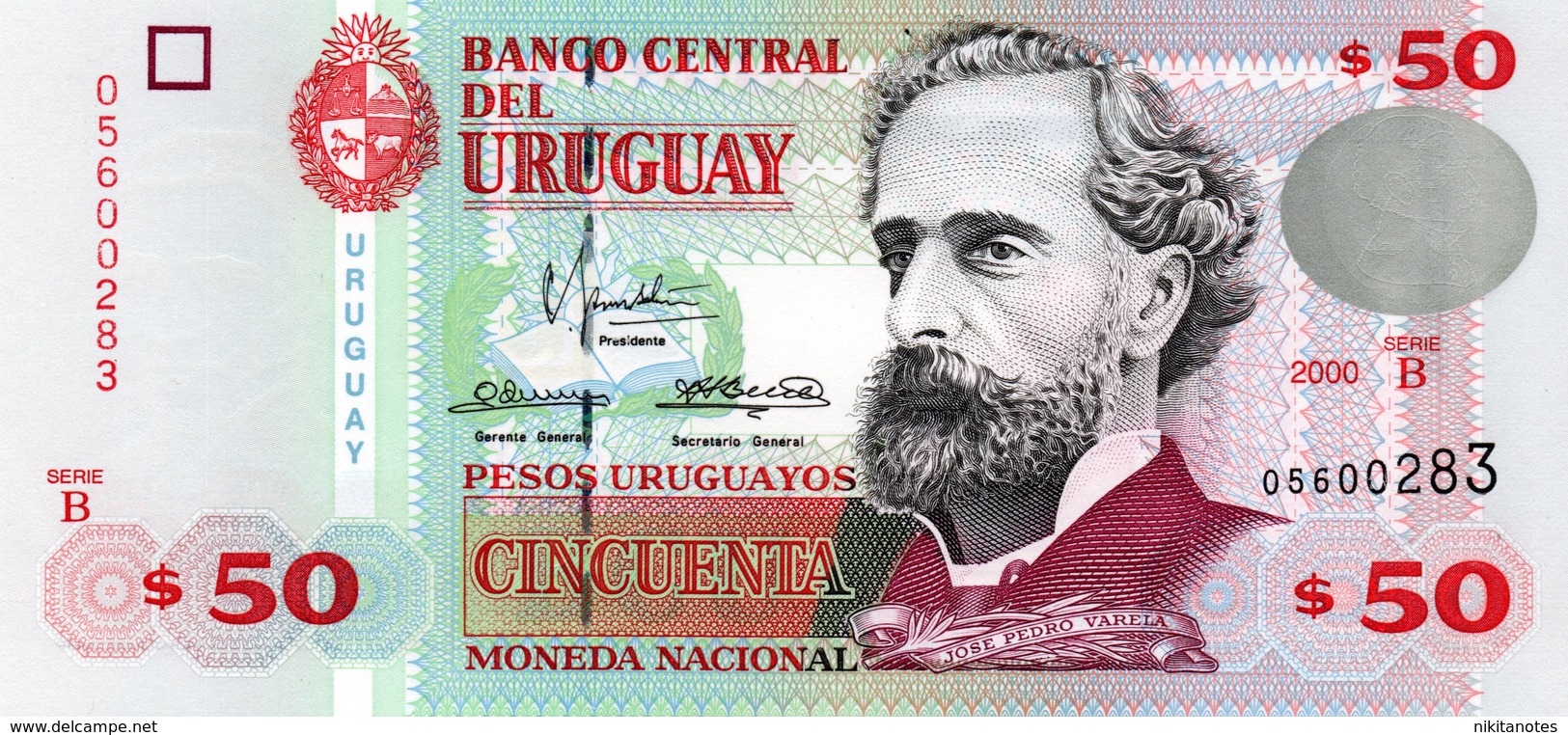 URUGUAY 50 PESOS 2000 PICK 84 Unc - Uruguay