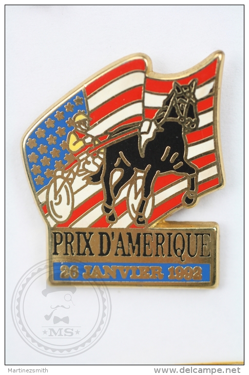 Prix De Amerique 26 Janvier 1992 - Signed Starpins -  Pin Badge #PLS - Juegos