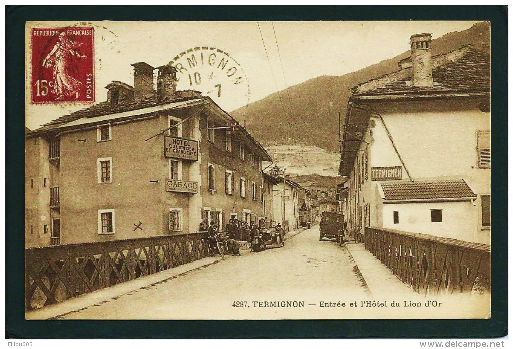 73. TERMIGNON En 1931 (SAVOIE).  ENTREE. AUTOMOBILES..HÔTEL DU LION..PETITE ANIMATION. C1588 - Autres & Non Classés