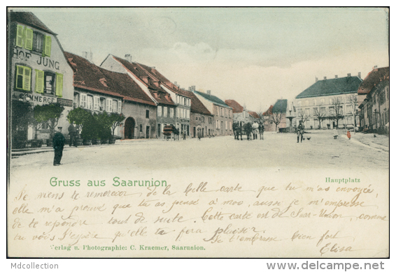 67 SARRE UNION / Hauptplatz / CARTE COULEUR - Sarre-Union