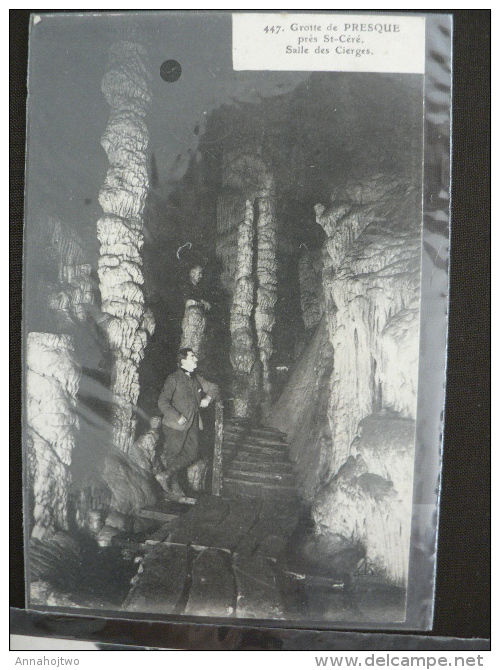 46 - Grotte De PRESQUE Près St Céré- Lot 2 CPA Dt Précurseur 1900 Av. Type SAGE - Other & Unclassified