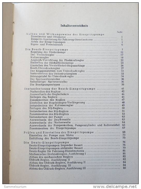 H.Kümmet "Wie Repariere Ich Einspritzpumpen Und -düsen Für Fahrzeug-Dieselmotoren?" Von 1955 - Technique