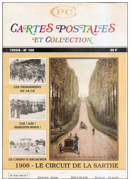 Cpc- N°166-1995-prisonniers 1914/1918-mariages-casino D'arcachon-circuit De La Sarthe - French