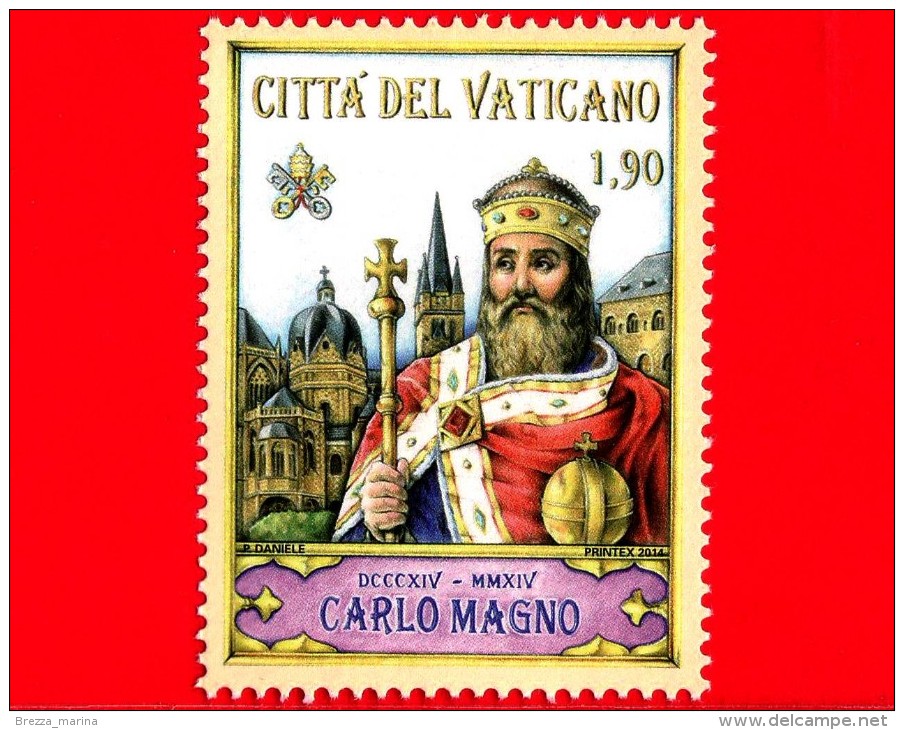 Nuovo - MNH - VATICANO - 2014 - 1200º Anniversario Della Morte Di Carlo Magno - Ritratto - 1,90 - Unused Stamps