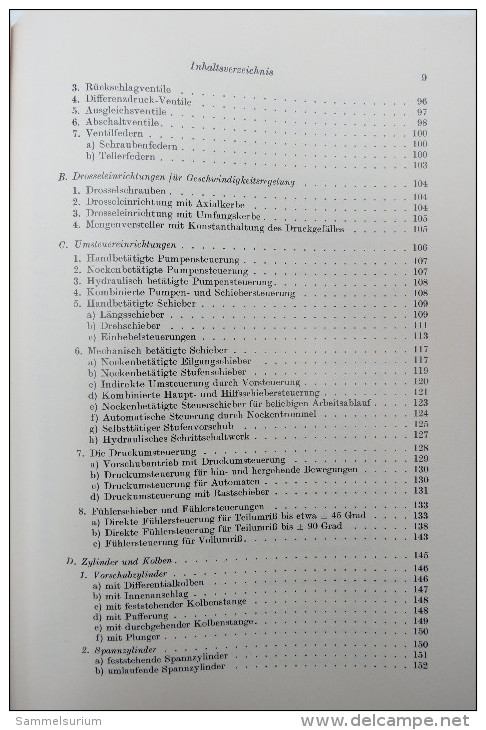 A.Dürr/O.Wachter "Hydraulische Antriebe Und Elektrohydraulik Im Maschinenbau" Von 1958 - Técnico