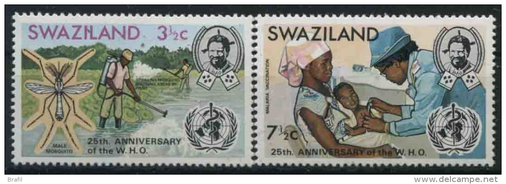 1973 Swaziland, Anniversario OMS, Serie Completa Nuova (**) - Swaziland (1968-...)