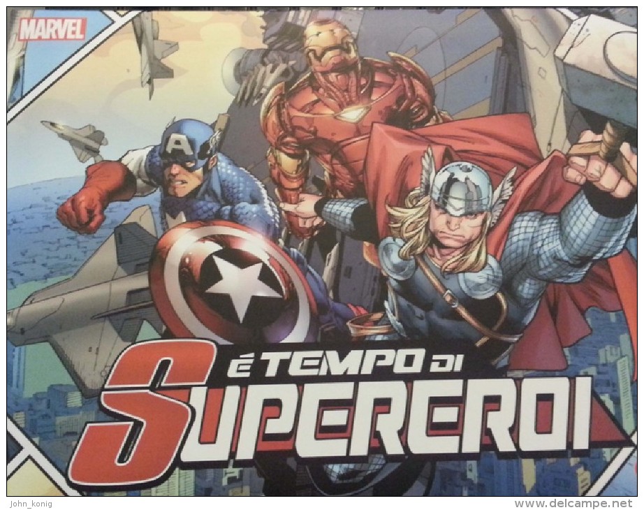 COMPLETE ALBUM (FIGURINE TRADING CARDS) OF MARVEL SUPERHEROES (160 CARDS !) E' TEMPO DI SUPEREROI