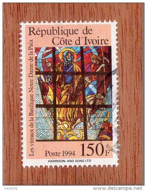 REP. DE COTE-D'IVOIRE  --  VITRAIL  --  **  150  F.  ** --  POSTE 1994  -- TBE - Ivory Coast (1960-...)