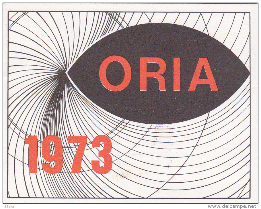 Calendrier Dépliant Publicitaire BIJOUX ORIA - 1973 - Formato Piccolo : 1971-80