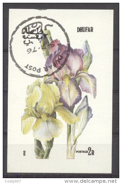 Dhufar 1976 Flowers, Mini Imperf.sheet, Used AI.009 - Oman