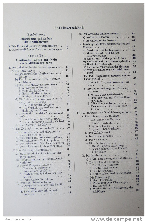 H.Trzebiatowsky "Die Kraftfahrzeuge Und Ihre Instandhaltung" Lehr- Und Nachschlagebuch Mit 1171 Seiten, Von 1957 - Técnico