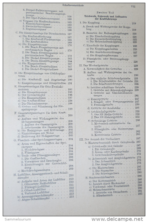 H.Trzebiatowsky "Die Kraftfahrzeuge Und Ihre Instandhaltung" Lehr- Und Nachschlagebuch Mit 1171 Seiten, Von 1957 - Técnico