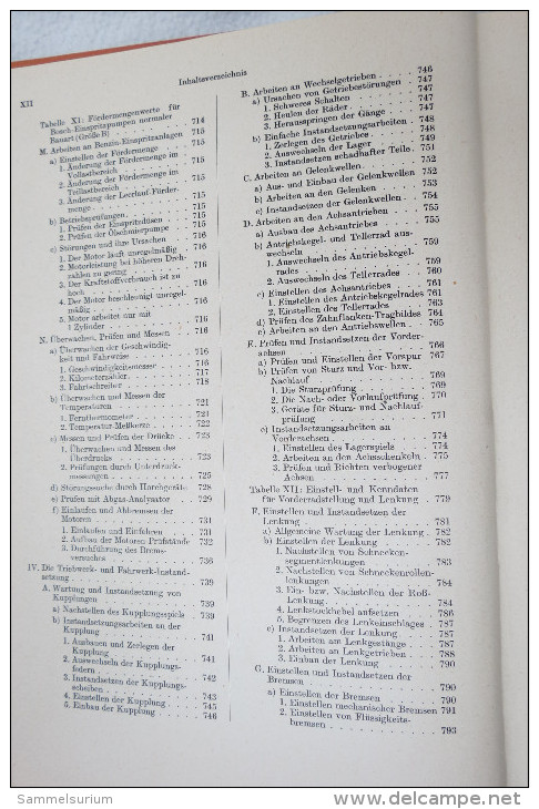 H.Trzebiatowsky "Die Kraftfahrzeuge und ihre Instandhaltung" Lehr- und Nachschlagebuch mit 1171 Seiten, von 1957