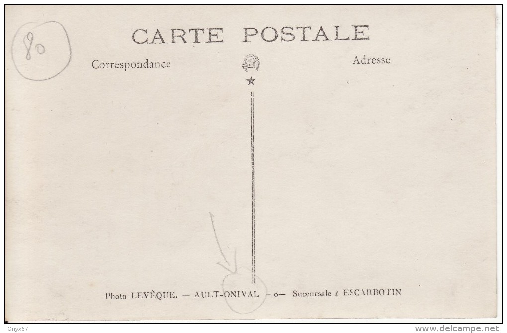 Carte Postale Photo AULT- ONIVAL N° 3 (Somme) Groupe Femmes-Ecole Ménagère ?-Photographie Levêque-Escarbotin- 2 SCANS - - Onival