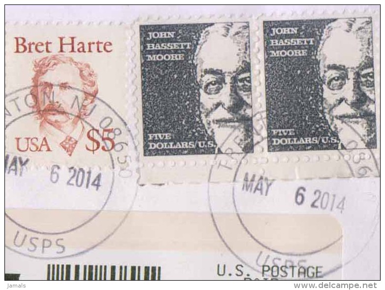 USA, Registered Cover, Stamps Of 15 Dollars Used On Cover, Sent To India - Other & Unclassified