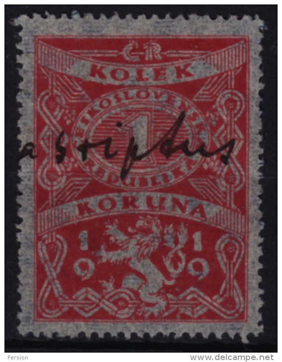 1919 - Czechoslovakia - Czechoslovakia - Tschechoslowakei - Revenue Stamp - 1 Kr. - Official Stamps