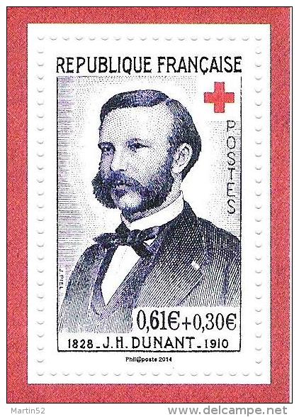 Valeur Isolée, "rare" J.H.Dunant" Pris Du Bloc-Souvenir 2014 Croix Rouge - Henry Dunant