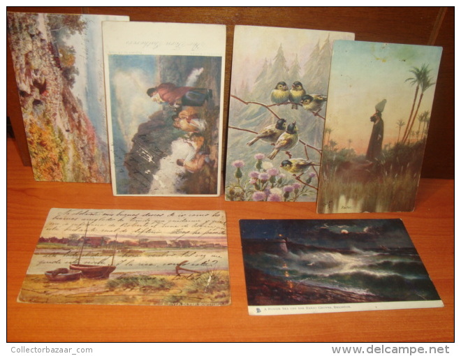 6 Different Raphael Tuck &amp; Sons Oilette Carte Postale  Postcards Cpa Ak Old Ca 1900  (pumaro) - Tuck, Raphael