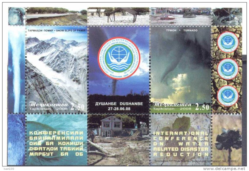 2008. Tajikistan, Fresh Water, S/s, Mint/** - Tajikistan