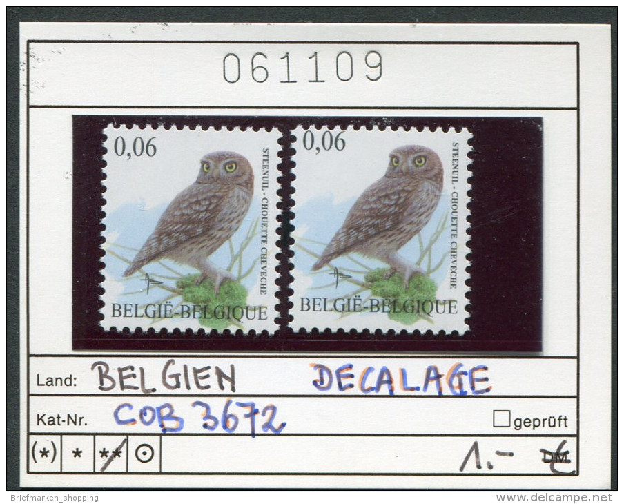 Buzin 2007 - Belgien 2007 - Belgique 2007 -  Belgium 2007 - Michel 3720 - COB 3672 DECALAGE  - ** Mnh Neuf Postfris - Non Classés