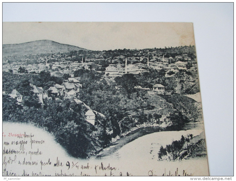 Ansichtskarte 1901 Sarajewo, Alifakovar, Bosnien. Österreich / Bosnien Herzegowina. Panorama. C. Ledermann Jr. Wien - Bosnien-Herzegowina