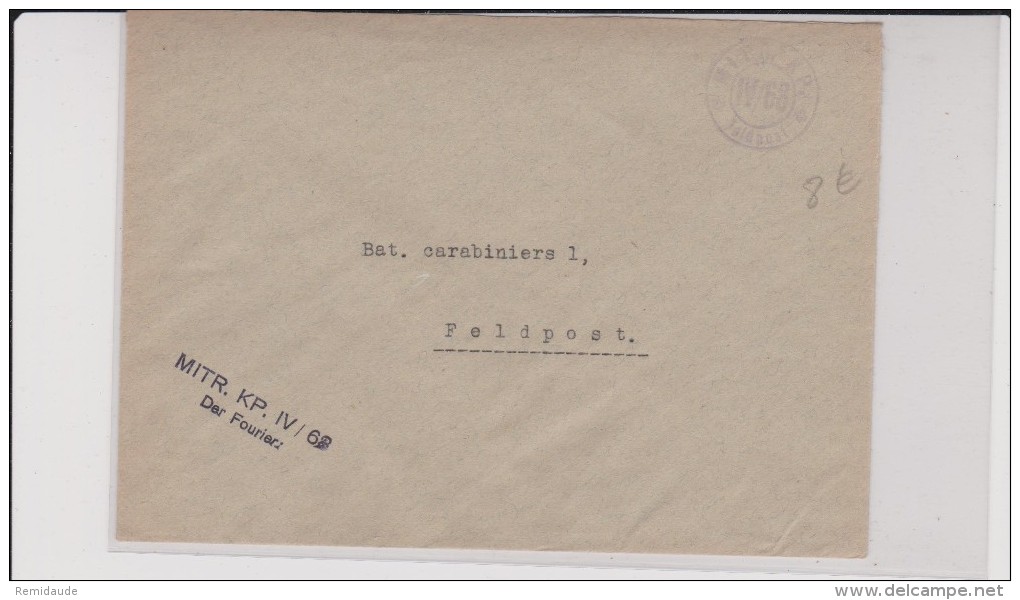 ENVELOPPE MILITAIRE SUISSE - MITR KP. IV/68 - POSTE DE CAMPAGNE - Cartas & Documentos