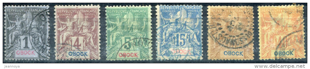 OBOCK - N° 32 - 34 - 35 - 37 - 40 & 41 - TOUS OBL. - B / TB - Used Stamps