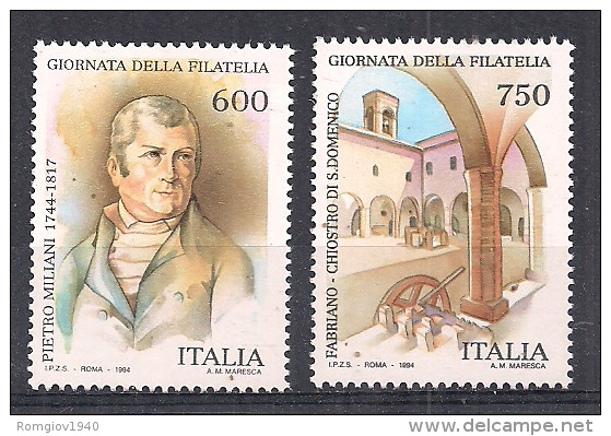 ITALIA 1994  GIORNATA DELLA FILATELIA SASS. 2125-2126 MNH XF - 1991-00:  Nuovi